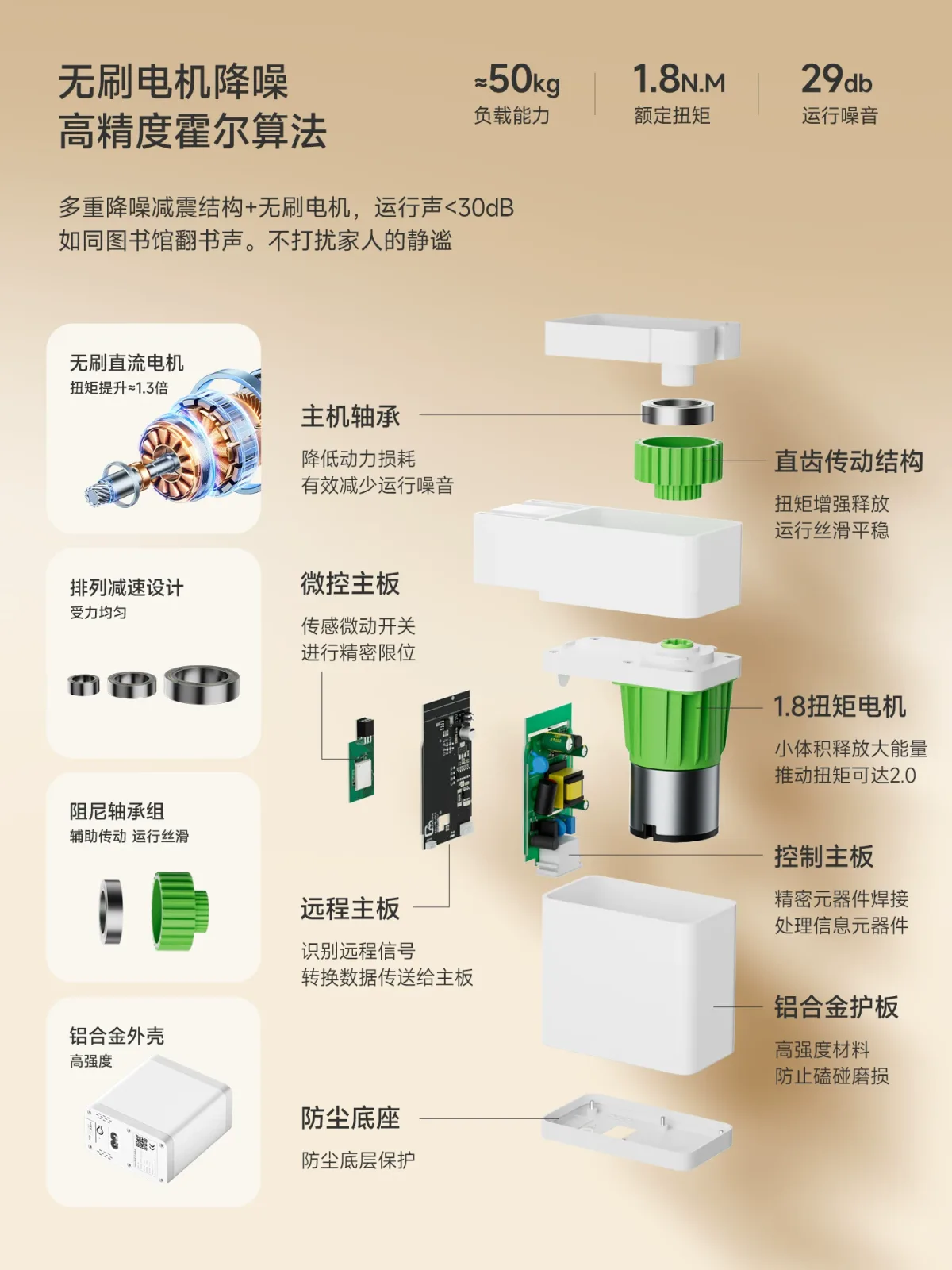 H19 隐藏式智能窗帘 · L 型 / U 型轨 · 主图 2