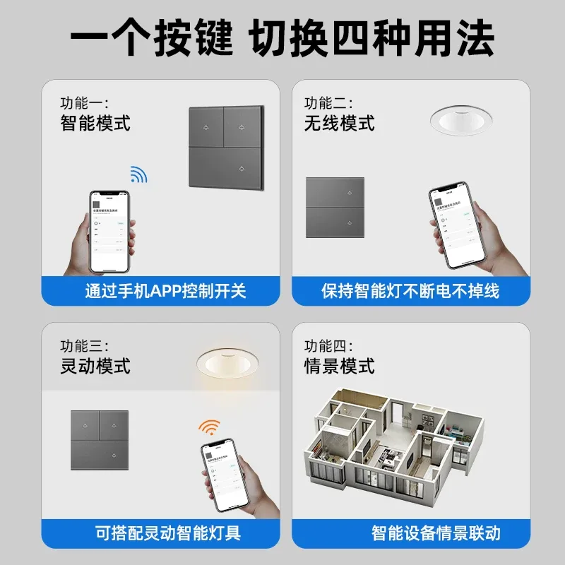 肤感超薄智能开关（已接入米家） · 主图 4